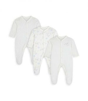 Mothercare White Sleepsuits