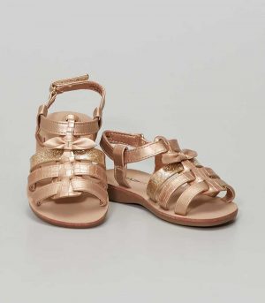 Kiabi Strappy Gold Sandals