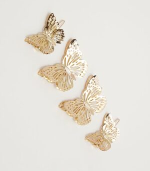 4-Pack Butterfly Hair Clips